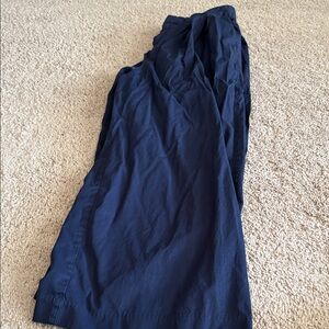 Navy Lightweight wide leg trousers